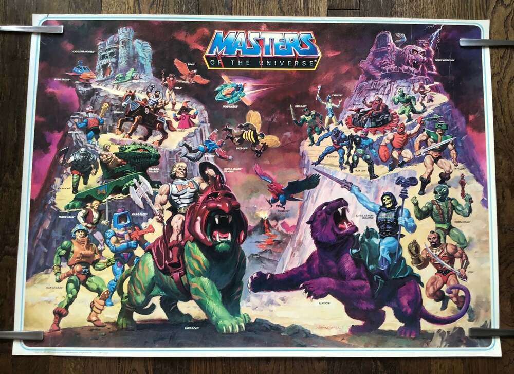 VTG ‘84 Masters of the Universe 32x23 Promotional Mail-Away Poster MOTU Mattel